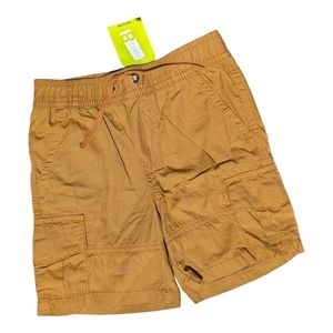Crazy 8 Boys 2T Brown Faux String Elastic Waist Cargo Shorts